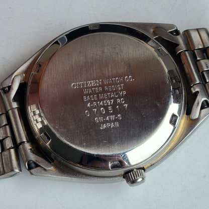 Vintage 1990 Original Citizen Automatic 8200 White Face 21 Jewels Day-Date Japanese Men's Wrist Watch ET28