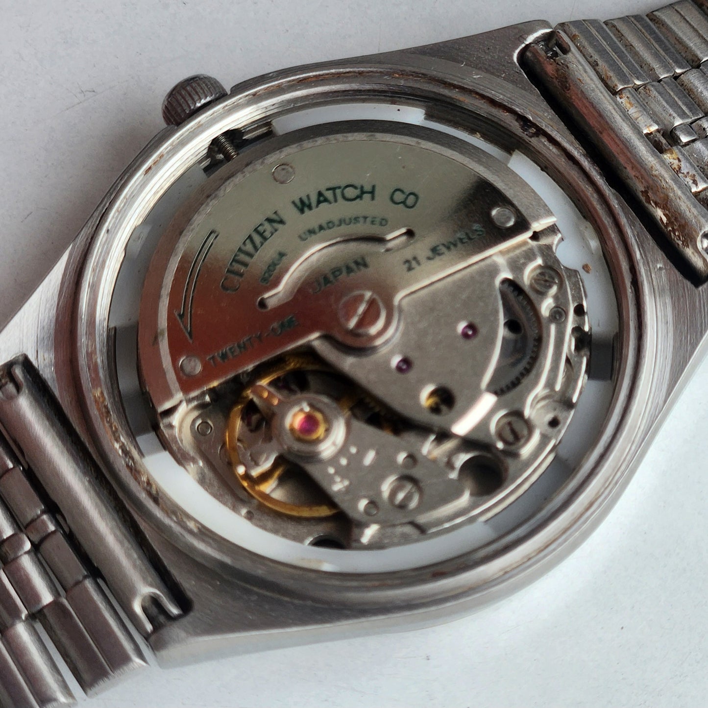 Vintage 1980 Original Citizen Automatic 8200 Blue Face 21 Jewels Day-Date Japanese Men's Wrist Watch ET31