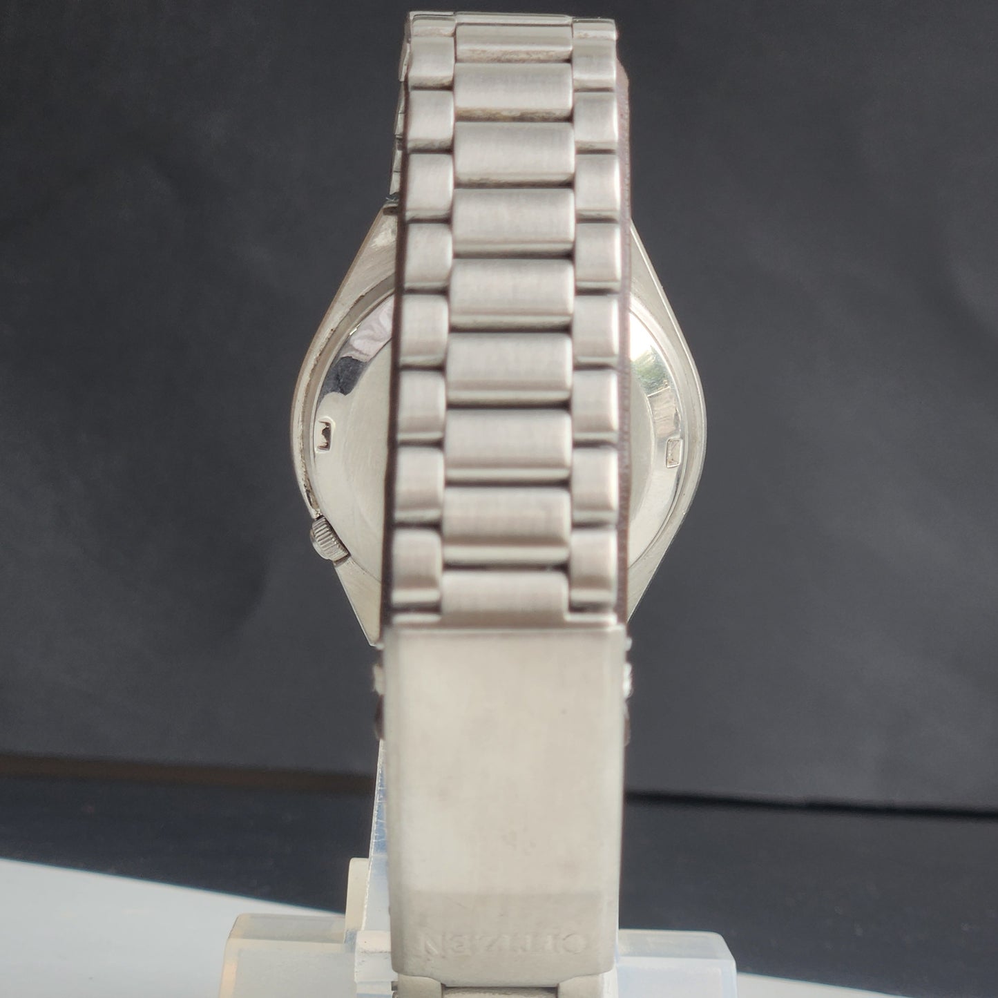 Vintage 1989 Original Citizen Automatic 8200 Grey Face 21 Jewels Day-Date Japanese Men's Wrist Watch ET32