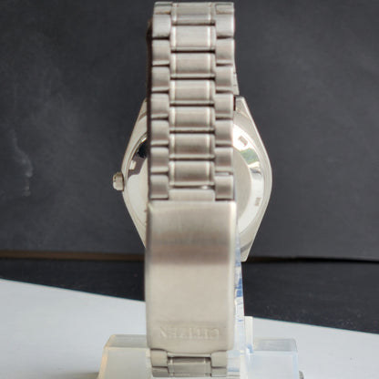 Vintage 1990 Original Citizen Automatic 8200 Black Face 21 Jewels Day-Date Japanese Men's Wrist Watch ET33