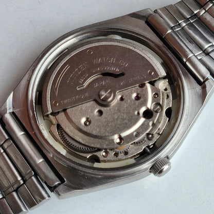 Vintage 1990 Original Citizen Automatic 8200 Black Face 21 Jewels Day-Date Japanese Men's Wrist Watch ET33