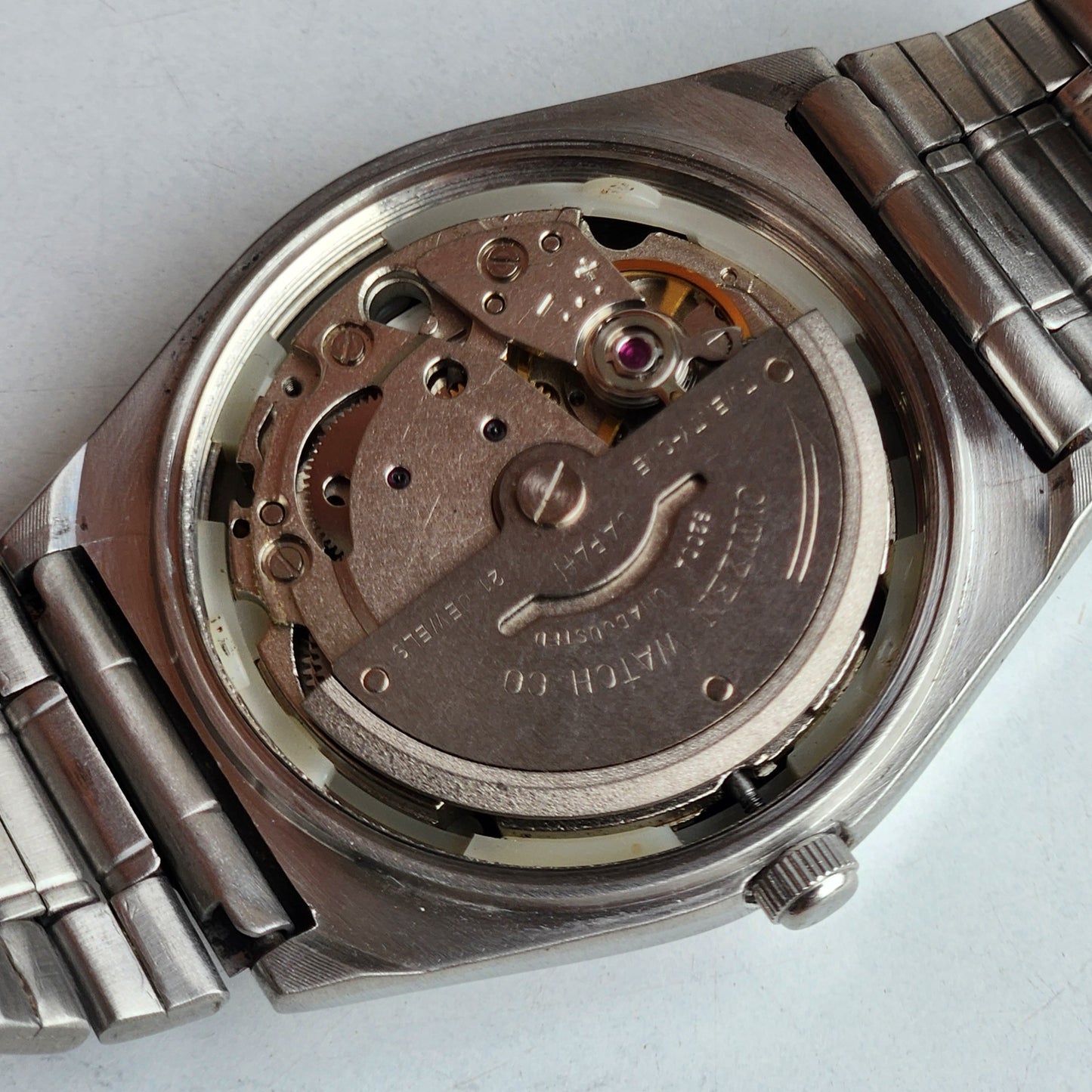 Vintage 1990 Original Citizen Automatic 8200 Black Face 21 Jewels Day-Date Japanese Men's Wrist Watch ET33