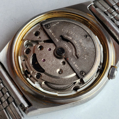 Vintage 1984 Original Citizen Automatic 8200 Black Face 21 Jewels Day-Date Japanese Men's Wrist Watch ET34