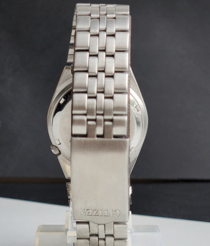 Vintage 1986 Original Citizen Automatic 8200 Black Face 21 Jewels Day-Date Japanese Men's Wrist Watch ET39