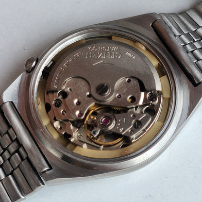 Vintage 1986 Original Citizen Automatic 8200 Black Face 21 Jewels Day-Date Japanese Men's Wrist Watch ET39
