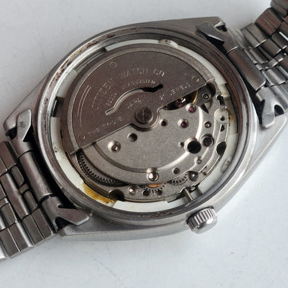 Vintage 1983 Original Citizen Automatic 8200 Silver Face 21 Jewels Day-Date Japanese Men's Wrist Watch ET43