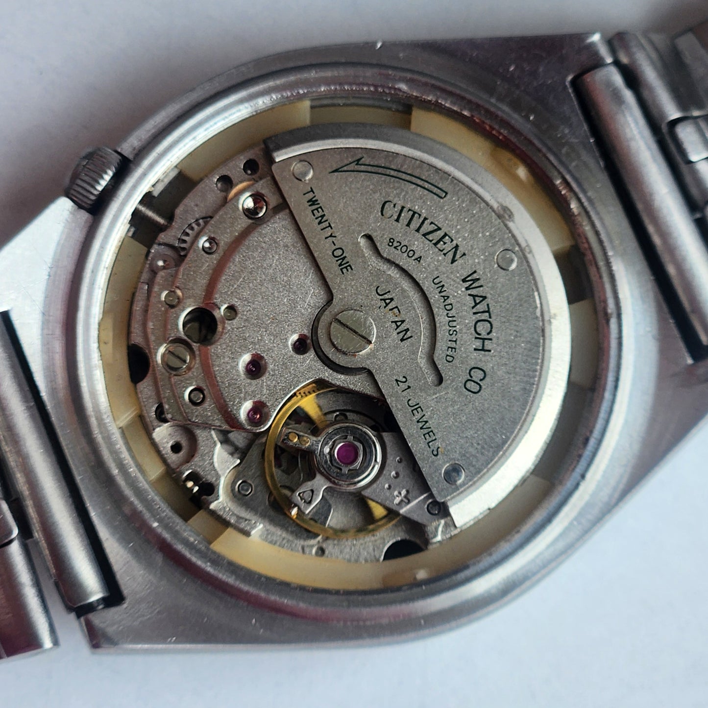 Vintage 1981 Original Citizen Automatic 8200 Black Face 21 Jewels Day-Date Japanese Men's Wrist Watch ET29