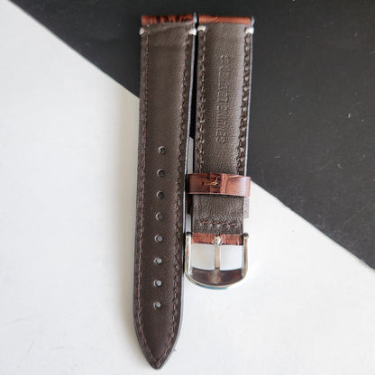 18MM Broen Croco Leather Strap for Automatic Mechanical Watches H16