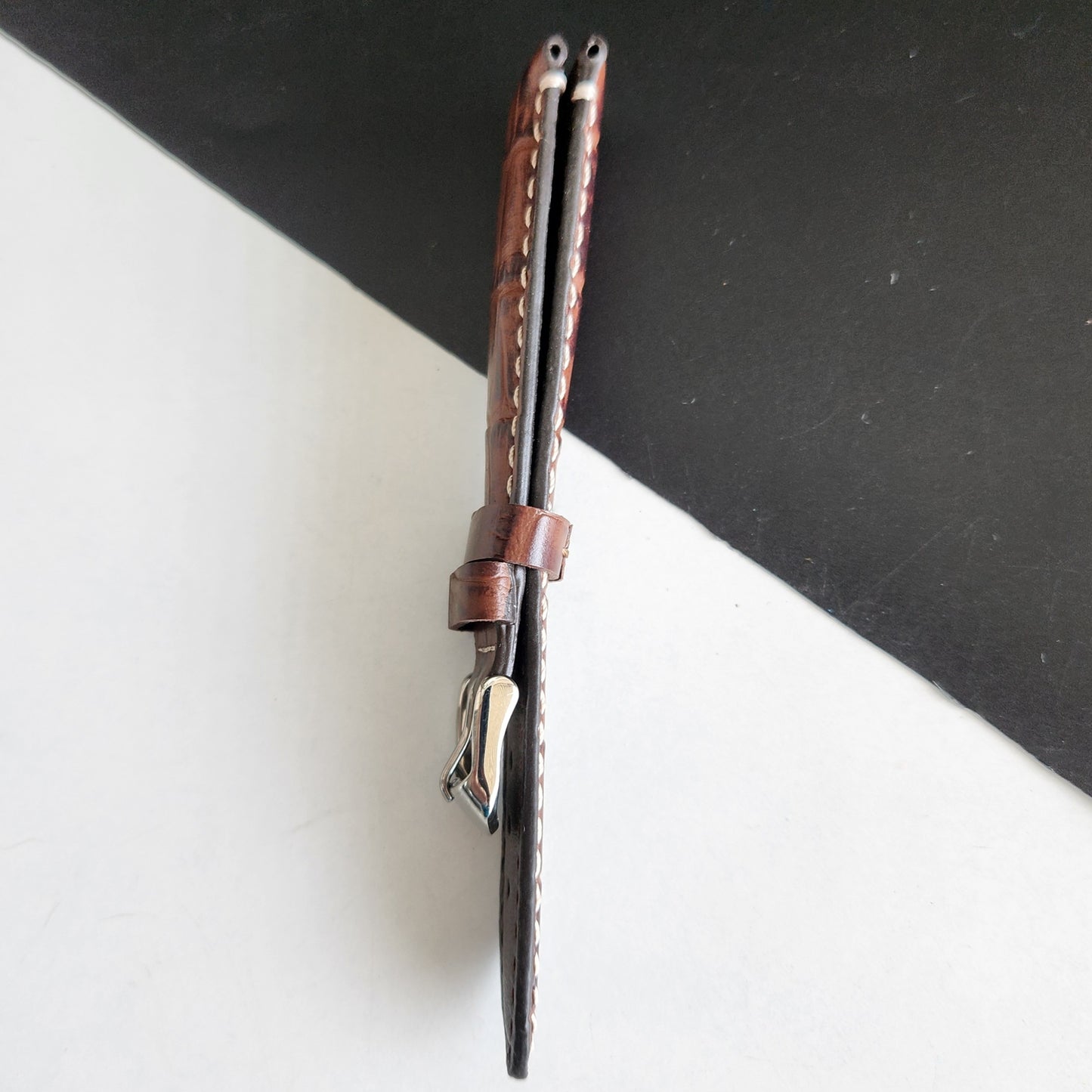 18MM Broen Croco Leather Strap for Automatic Mechanical Watches H16