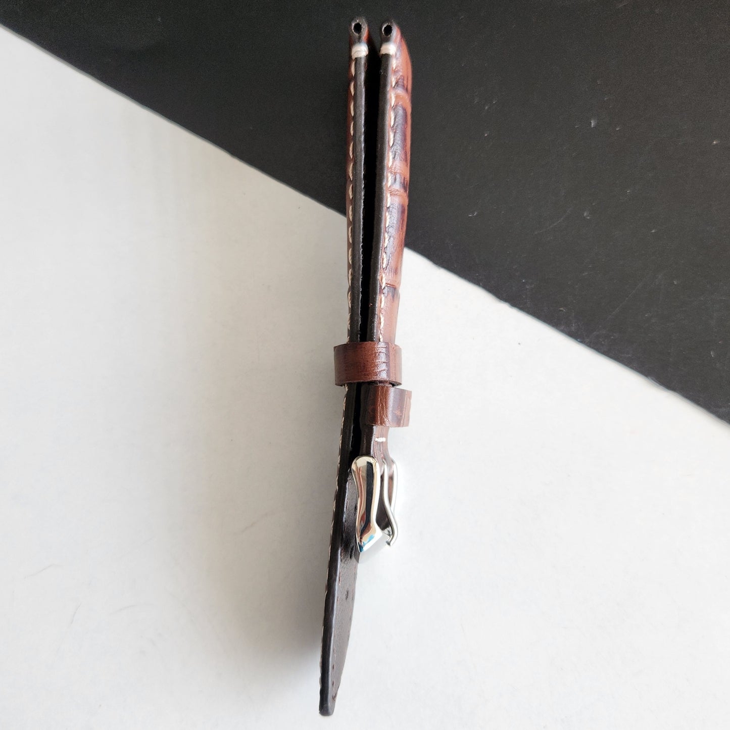 18MM Broen Croco Leather Strap for Automatic Mechanical Watches H16