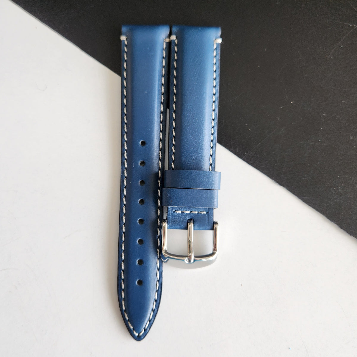 18MM Blue Leather Strap for Automatic Mechanical Watches H21