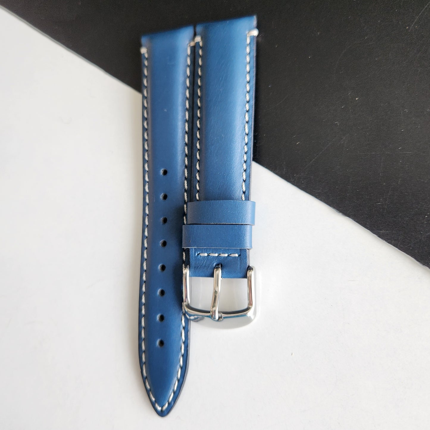 18MM Blue Leather Strap for Automatic Mechanical Watches H21