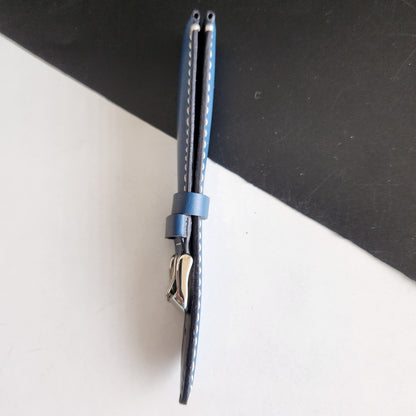 18MM Blue Leather Strap for Automatic Mechanical Watches H21