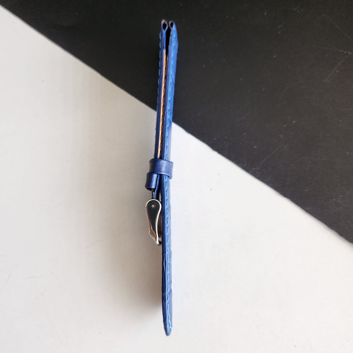 18MM Blue Leather Croco Strap for Automatic Mechanical Watches H22