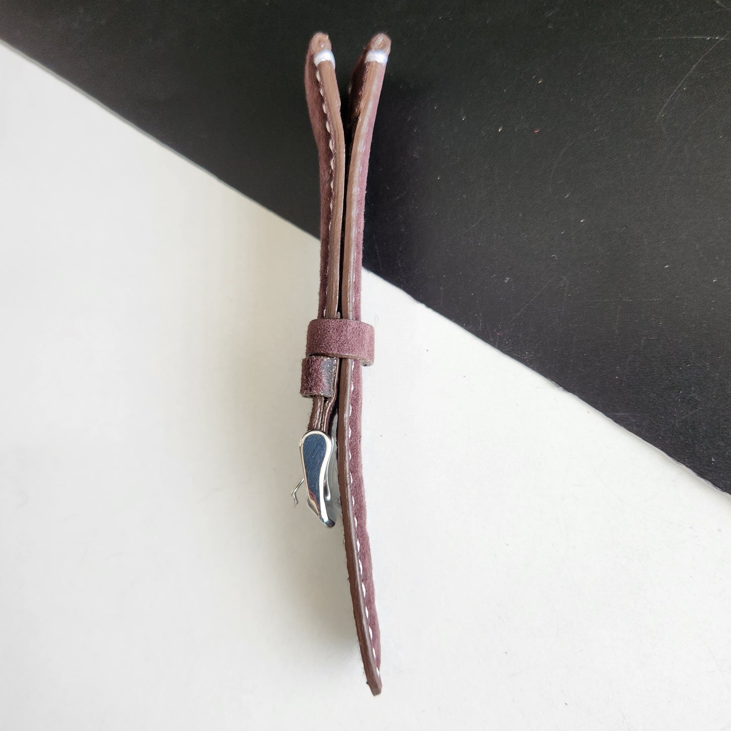 18MM Brown Suede Leather Strap for Automatic Mechanical Watches H26