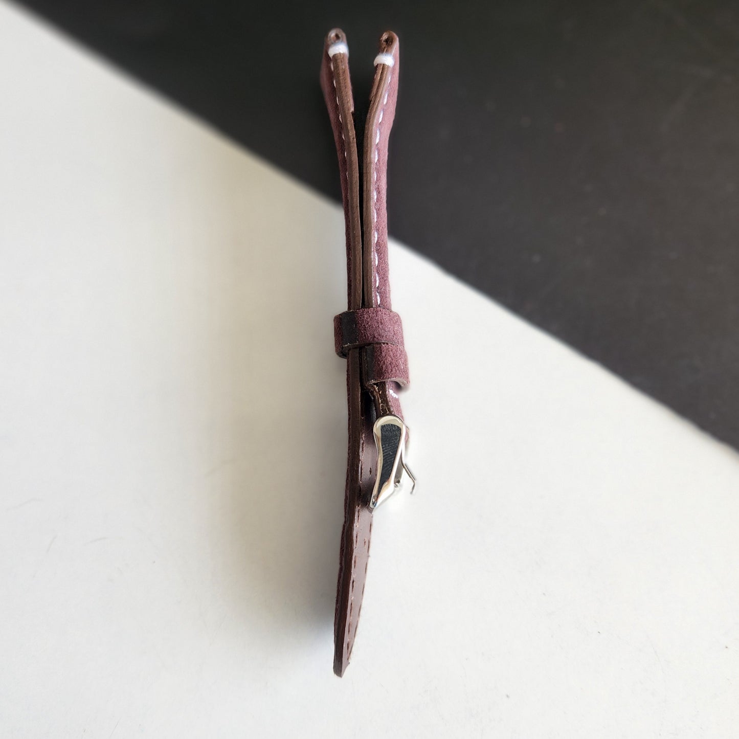 18MM Brown Suede Leather Strap for Automatic Mechanical Watches H26