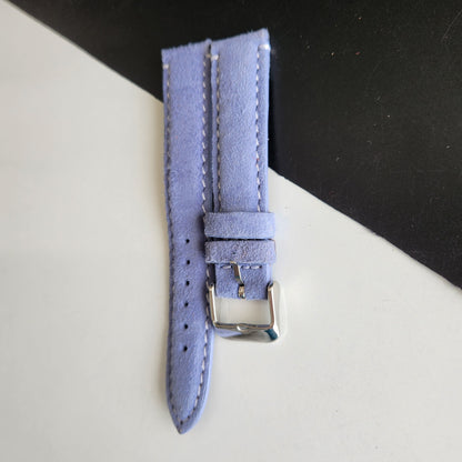 18MM Sky Blue Suede Leather Strap for Automatic Mechanical Watches H27