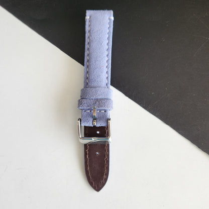 18MM Sky Blue Suede Leather Strap for Automatic Mechanical Watches H27
