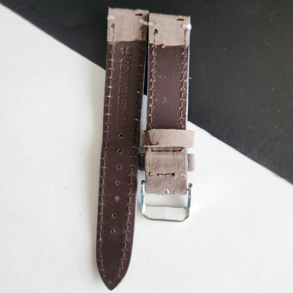 18MM Gray Suede Leather Strap for Automatic Mechanical Watches H29