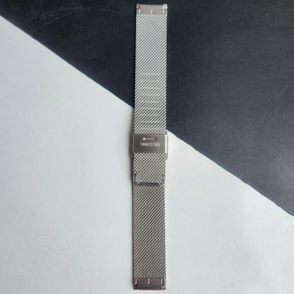 18MM Silver Mesh Band for Automatic Mechanical Watches H38
