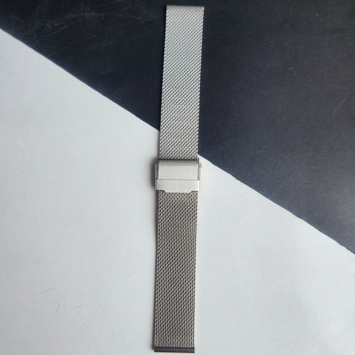 18MM Silver Mesh Band for Automatic Mechanical Watches H38