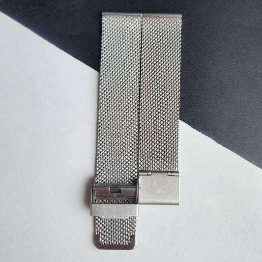 18MM Silver Mesh Band for Automatic Mechanical Watches H38