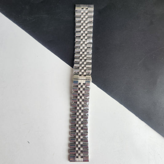 18MM Silver Jubilee Bracelet with Butterfly Lock For Automatic Mechanical Watches H45