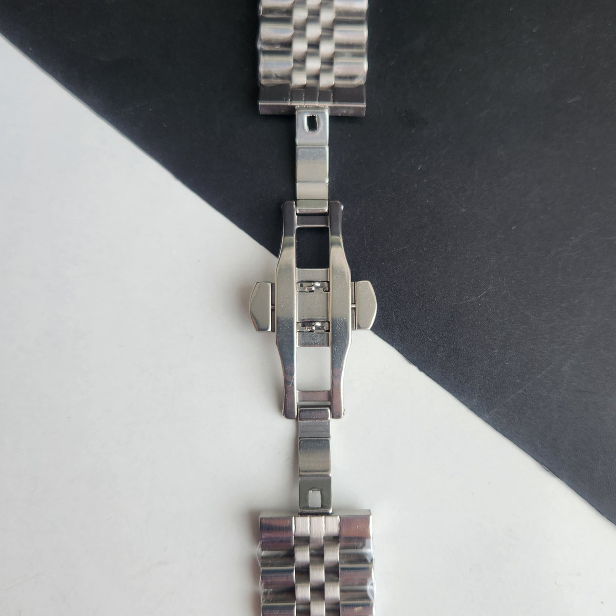 18MM Silver Jubilee Bracelet with Butterfly Lock For Automatic Mechanical Watches H45