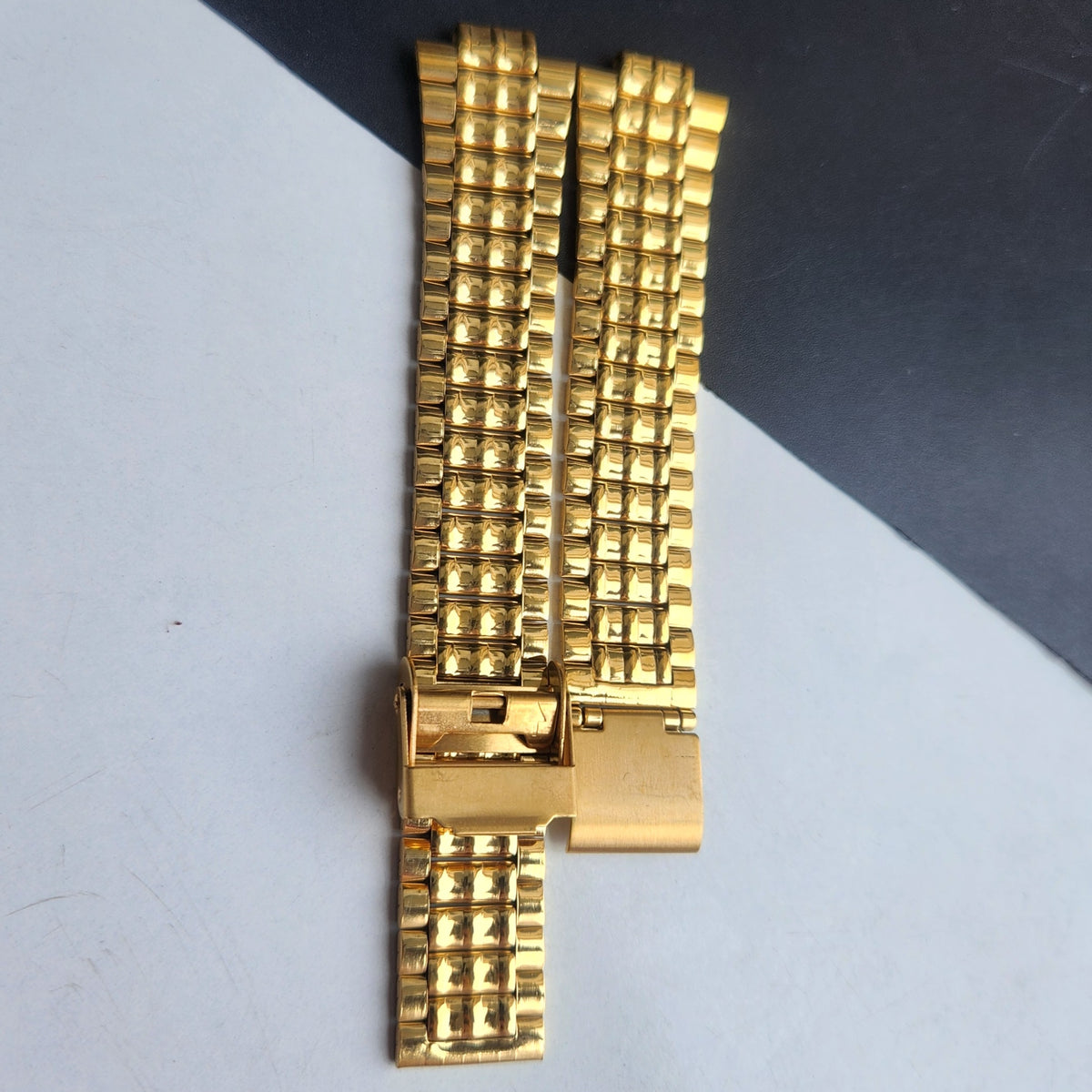 18MM Stainless Steel Golden C Clamp Bracelet For Automatic Mechanical Watches H48