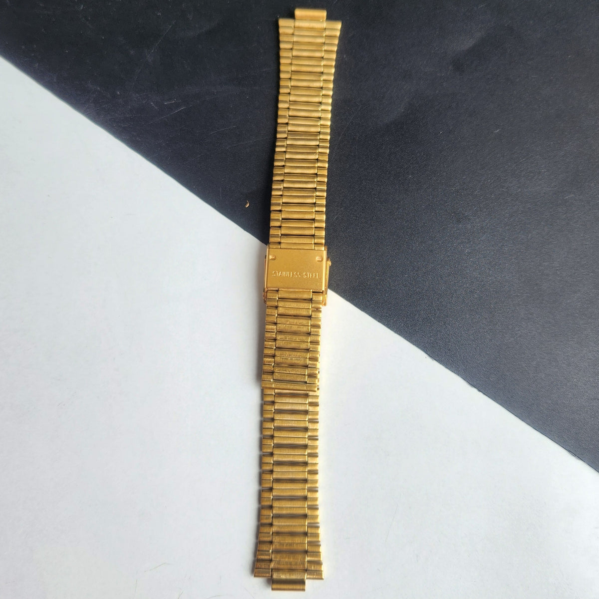 18MM Stainless Steel Golden C Clamp Bracelet For Automatic Mechanical Watches H48