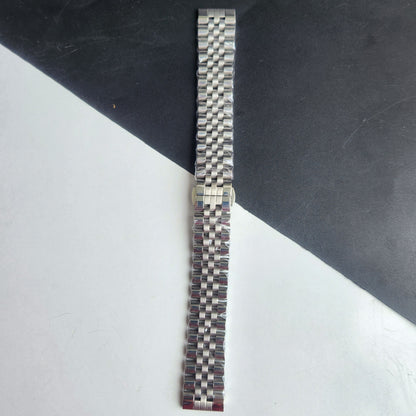 22MM Silver Jubilee Bracelet With Butterfly Lock For Automatic Mechanical Watches H51