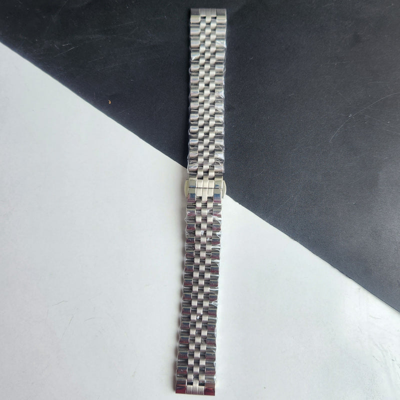 22MM Silver Jubilee Bracelet With Butterfly Lock For Automatic Mechanical Watches H51