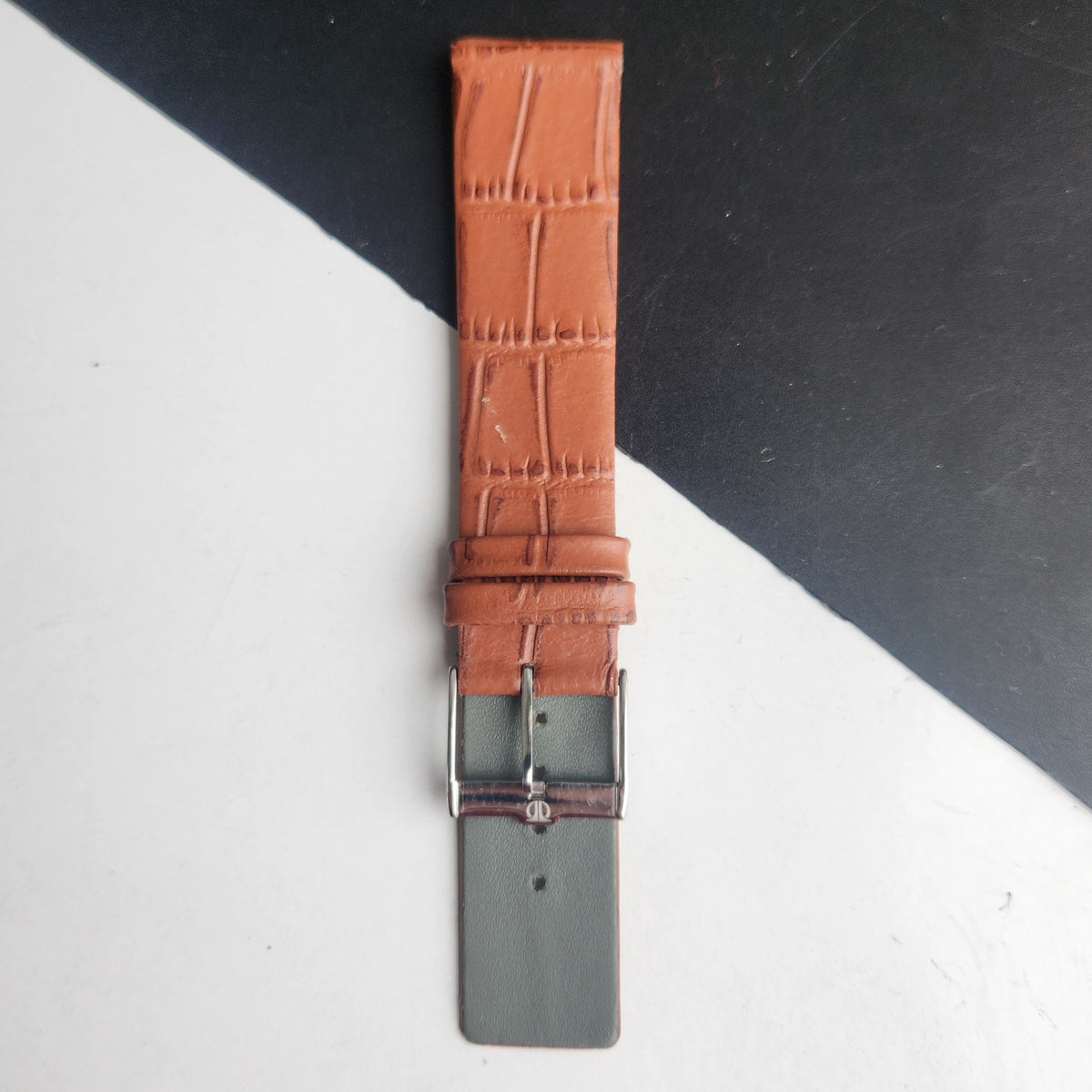18MM Tan Croco Leather Slim Strap For TITAN EDGE Quartz Watches H53