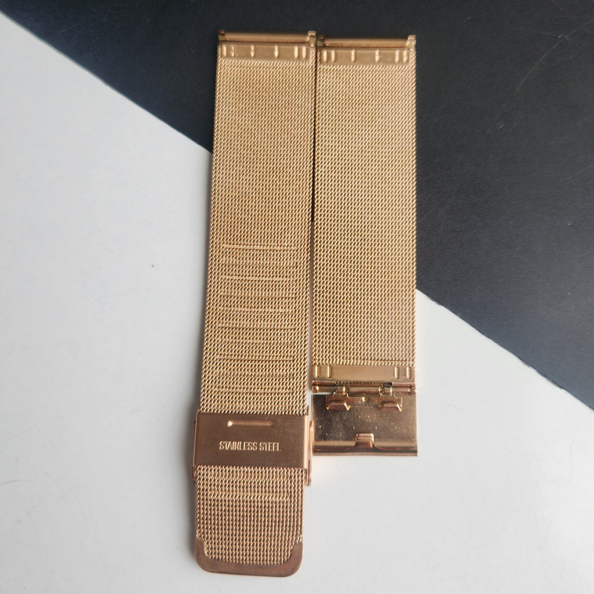 20MM Rose Gold Mesh Band for TITAN EDGE Quartz Watches H58