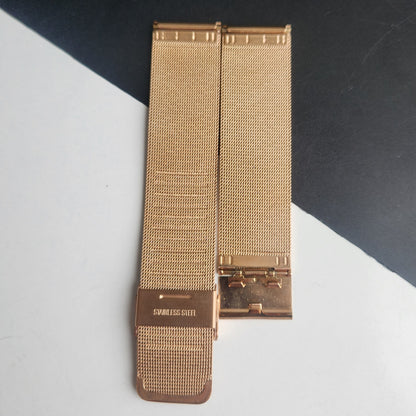 20MM Rose Gold Mesh Band for TITAN EDGE Quartz Watches H58