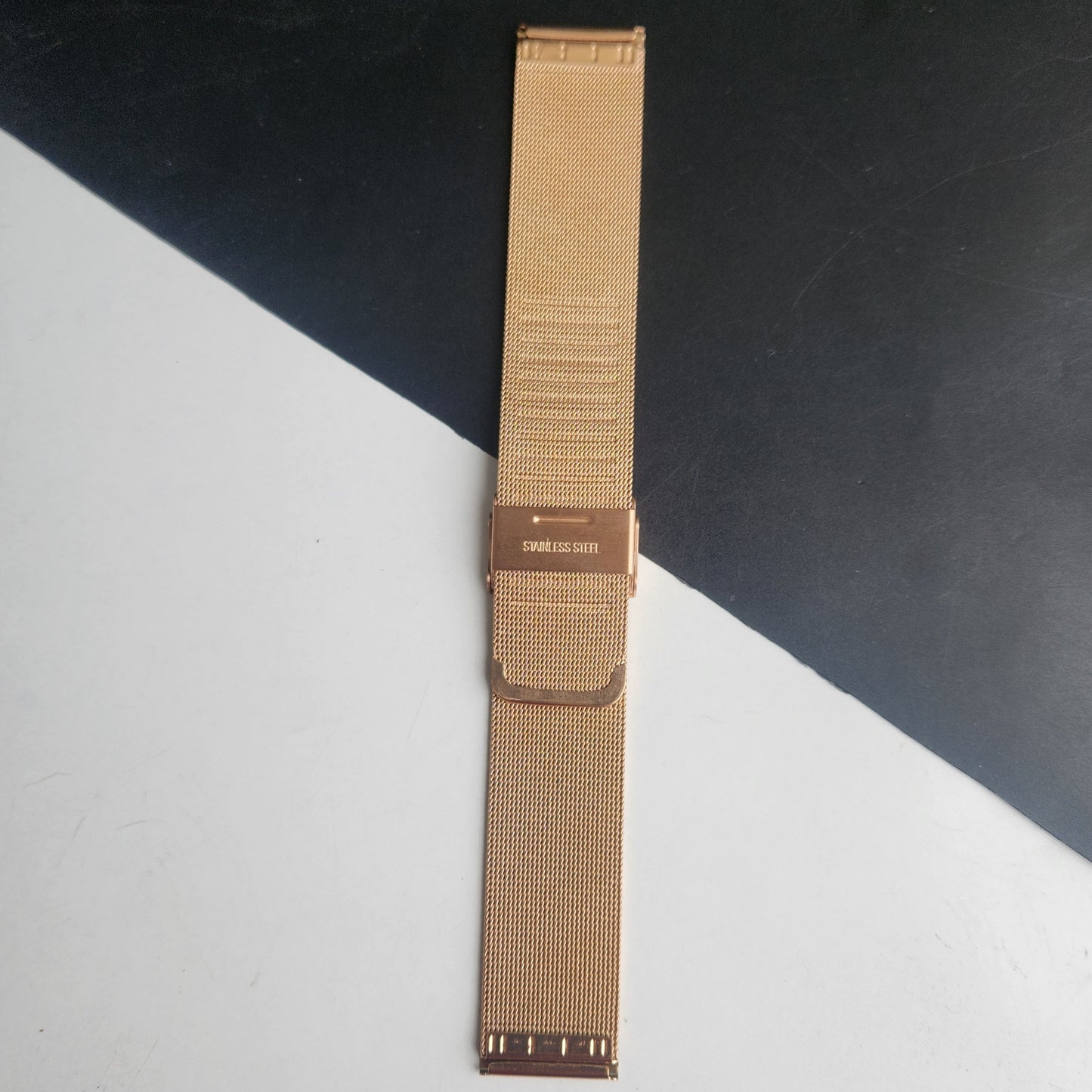 20MM Rose Gold Mesh Band for TITAN EDGE Quartz Watches H58