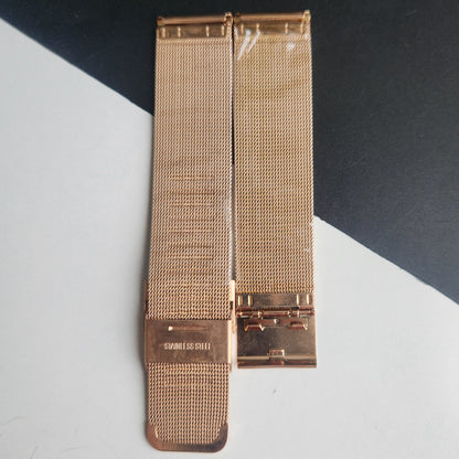 20MM Rose Gold Mesh Band for TITAN EDGE Quartz Watches H59