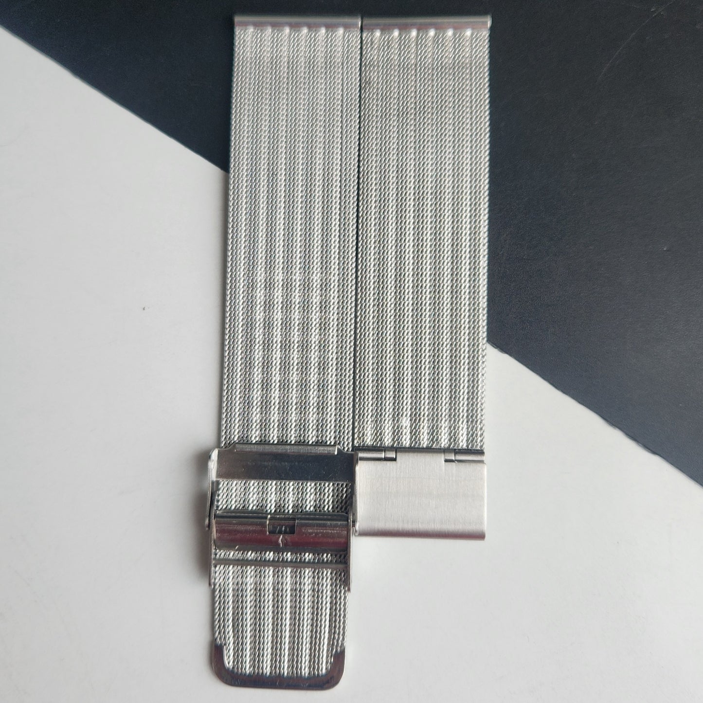 22MM Silver Mesh Band for TITAN EDGE Quartz Watches H61