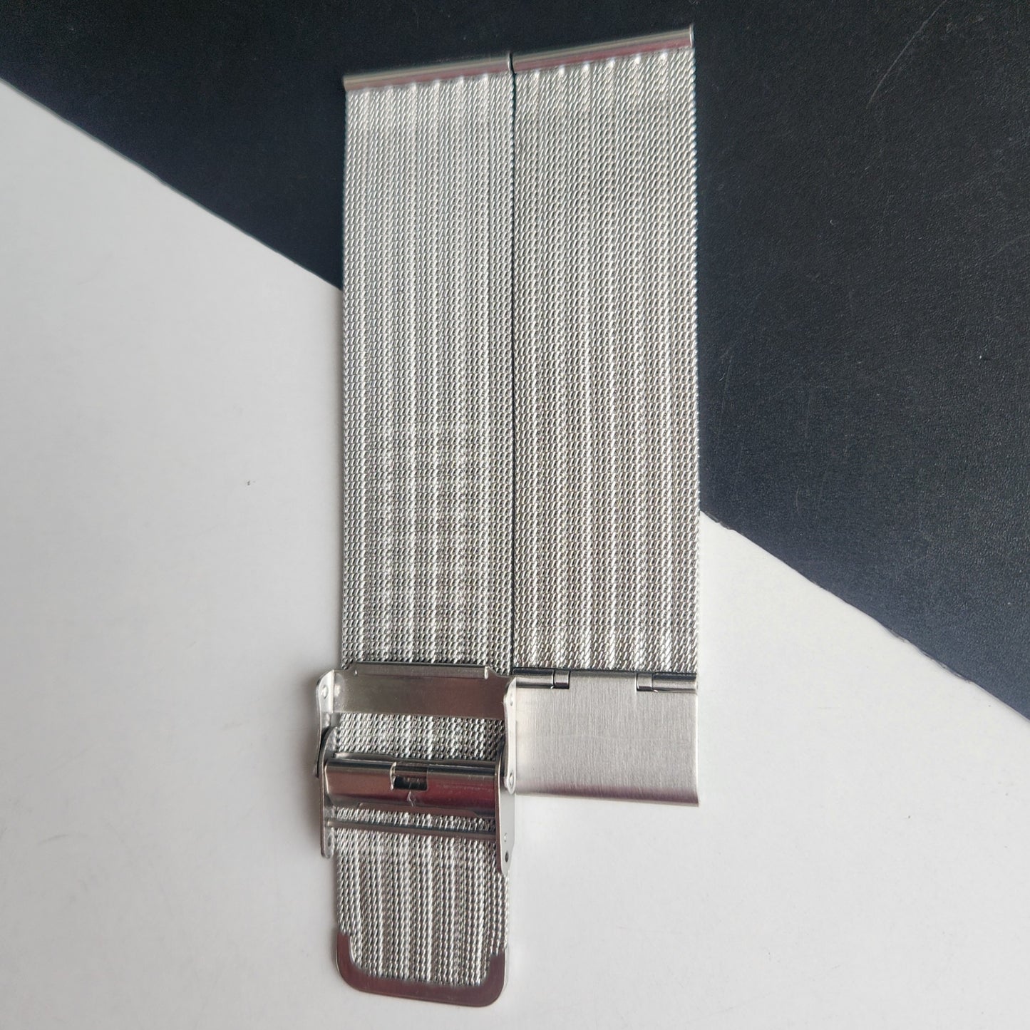 22MM Silver Mesh Band for TITAN EDGE Quartz Watches H61