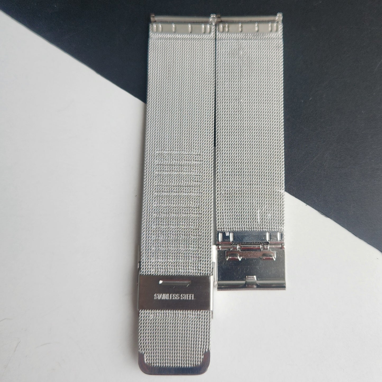22MM Silver Mesh Band for TITAN EDGE Quartz Watches H61