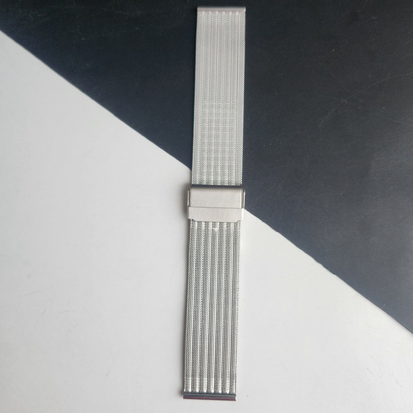 22MM Silver Mesh Band for TITAN EDGE Quartz Watches H61