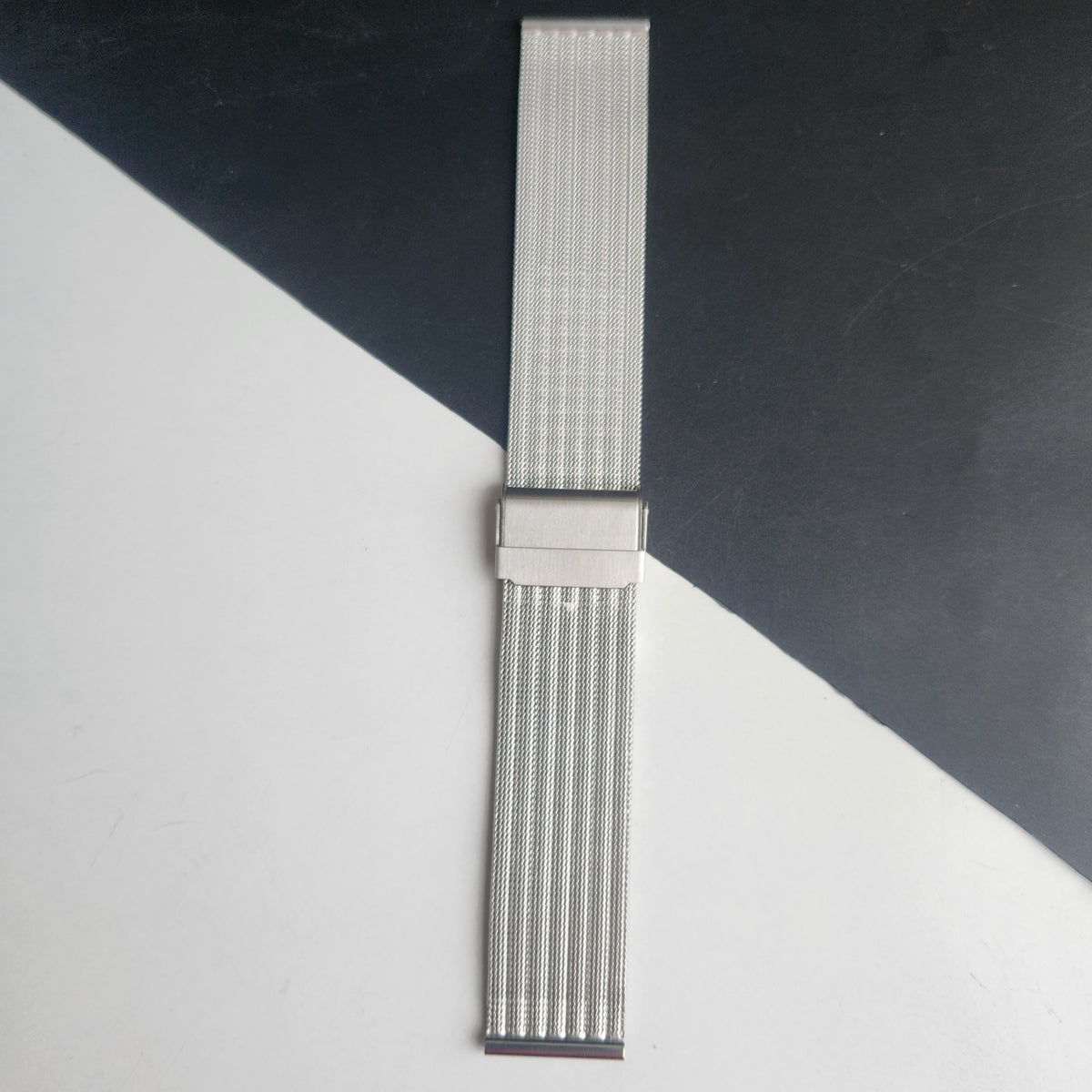 22MM Silver Mesh Band for TITAN EDGE Quartz Watches H61