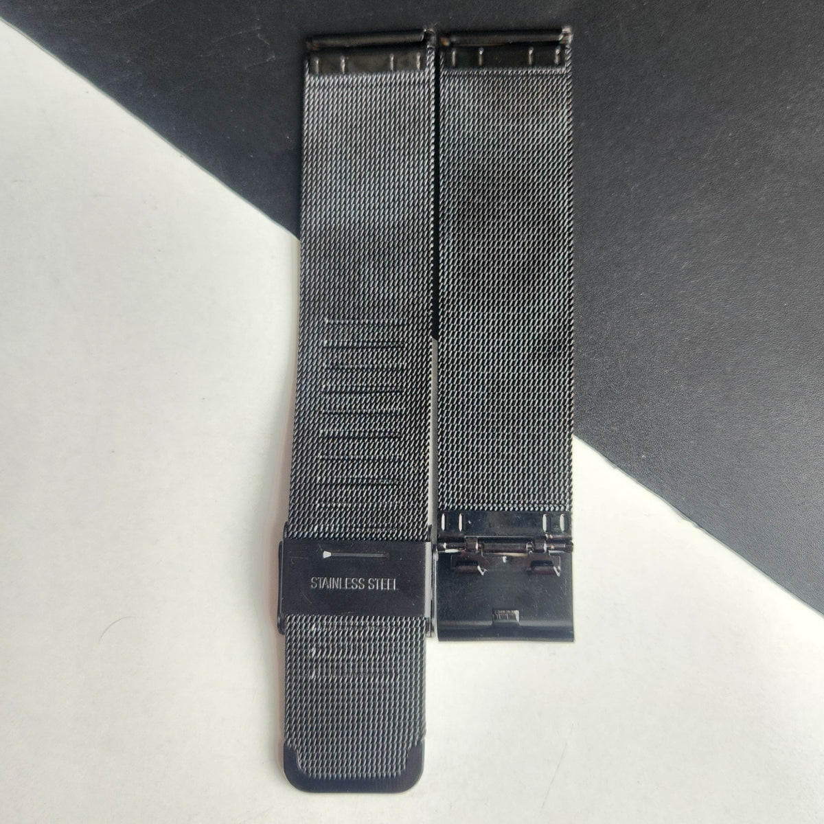 20MM Black Mesh Band for TITAN EDGE Quartz Watches H62