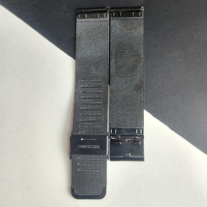 20MM Black Mesh Band for TITAN EDGE Quartz Watches H62