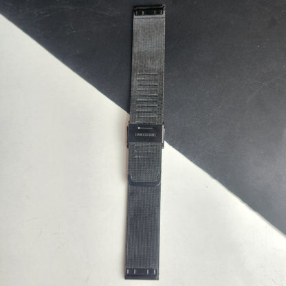 20MM Black Mesh Band for TITAN EDGE Quartz Watches H62