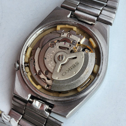 Vintage 1978 Original Seiko 5 Automatic 6319-601A Black Face 21 Jewels Day-Date Japanese Men's Wrist Watch ET61