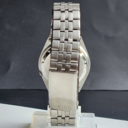 Vintage 1996 Original Seiko 5 Automatic 7S26-3040 Grey Face 21 Jewels Day-Date Japanese Men's Wrist Watch ET66