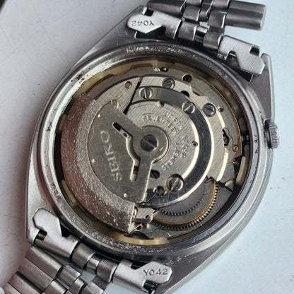 Vintage 1954 Original Seiko 5 Automatic 6309-8840 Silver Face 17 Jewels Day-Date Japanese Men's Wrist Watch ET68