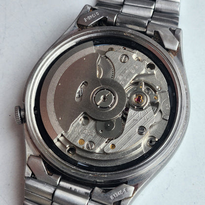Vintage 1998 Original Seiko 5 Automatic 7S26-3100 White Face 21 Jewels Day-Date Japanese Men's Wrist Watch ET69