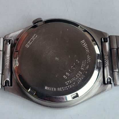 Vintage 1985 Original Seiko 5 Automatic 7009-7031 Black Face 17 Jewels Day-Date Japanese Men's Wrist Watch ET70